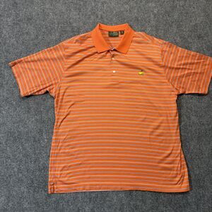 Amen Corner Masters Golf Polo Shirt Mens XL Orange Striped Augusta National